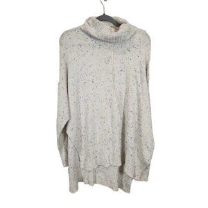 Jessica Simpson Speckled Knit Cowl Neck Sweater in Off White - Size Medium